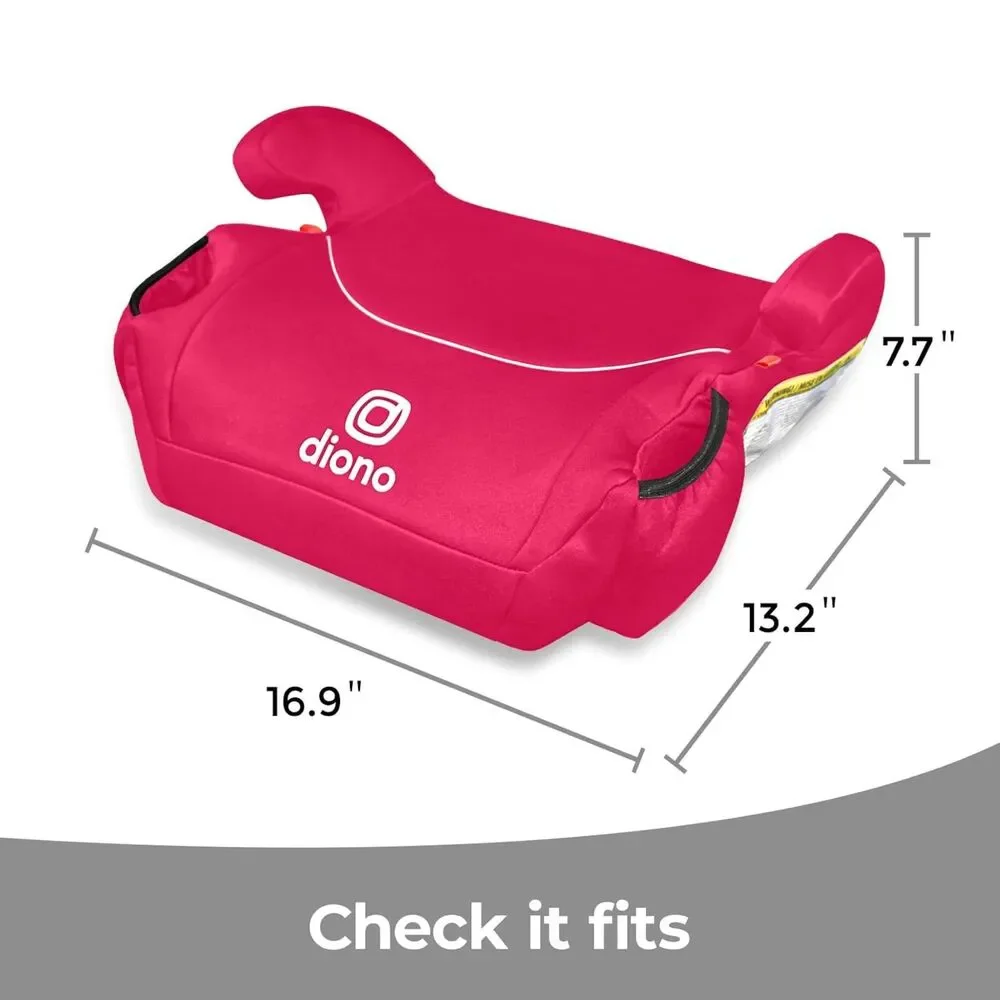 Diono Solana Backless Booster Car Seats 2 Pack Pink Cotton Candy